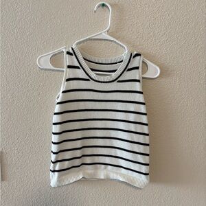 Striped Sleeveless Knit Top